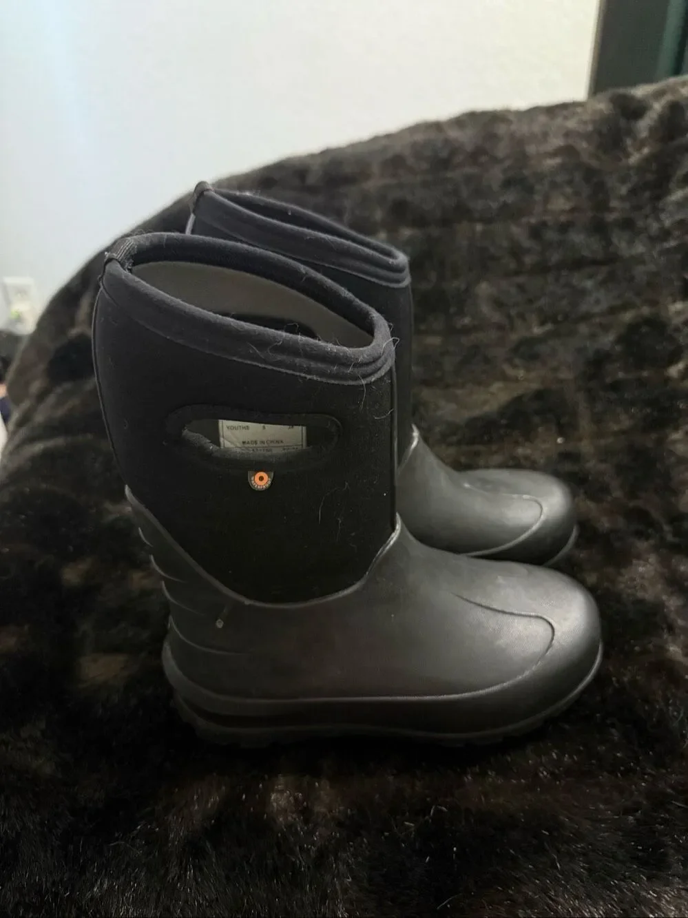 BOGS Classic High Boots youth 5 Black Waterproof Insulated  Boots